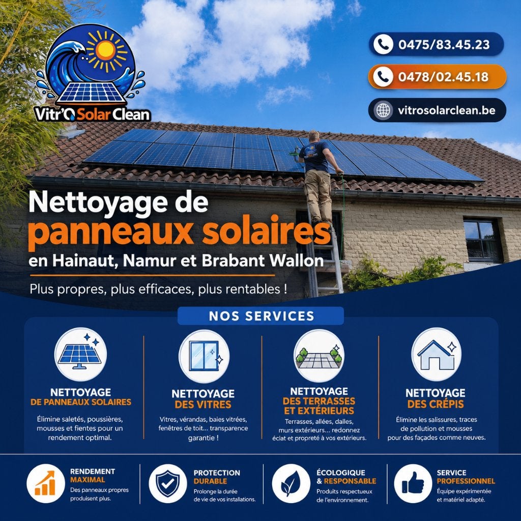 Nettoyage panneaux photovoltaïques / solaires & vitres, Bricolage & Construction, Panneaux solaires & Accessoires, Enlèvement