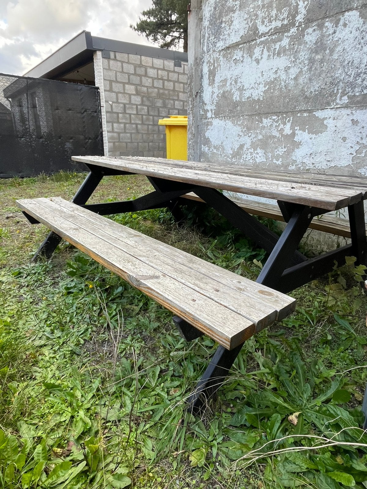 Houten picknickbank, Ophalen, Gebruikt, Hout
