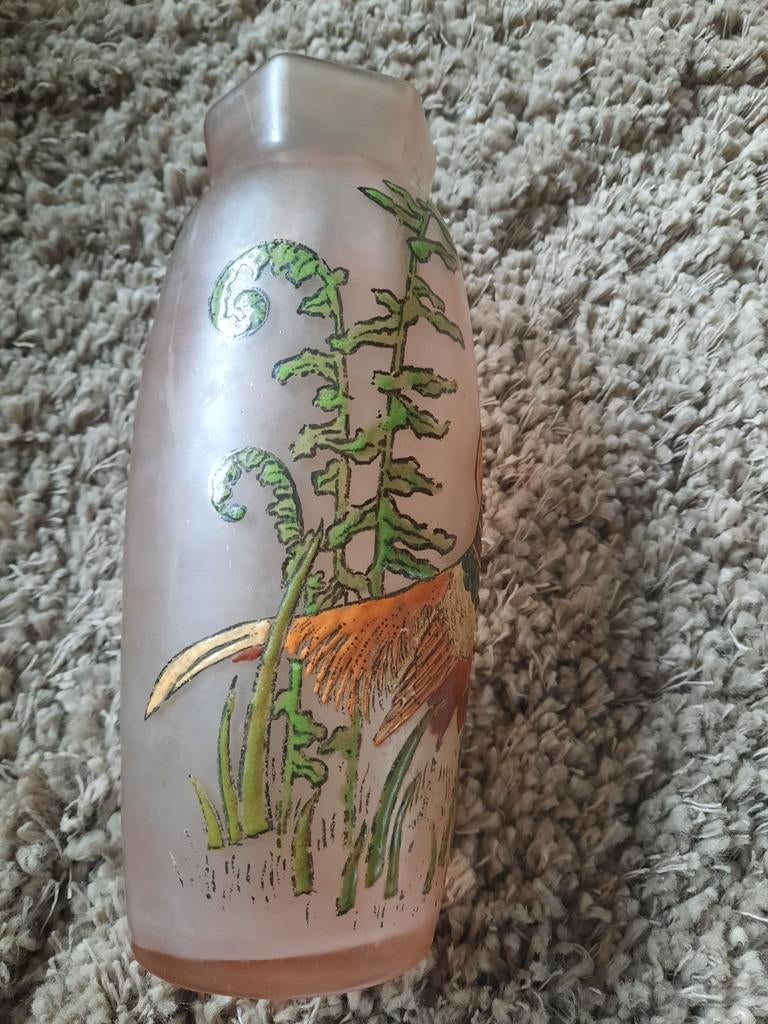 Vaas Legras met fazant, Antiek en Kunst, Ophalen