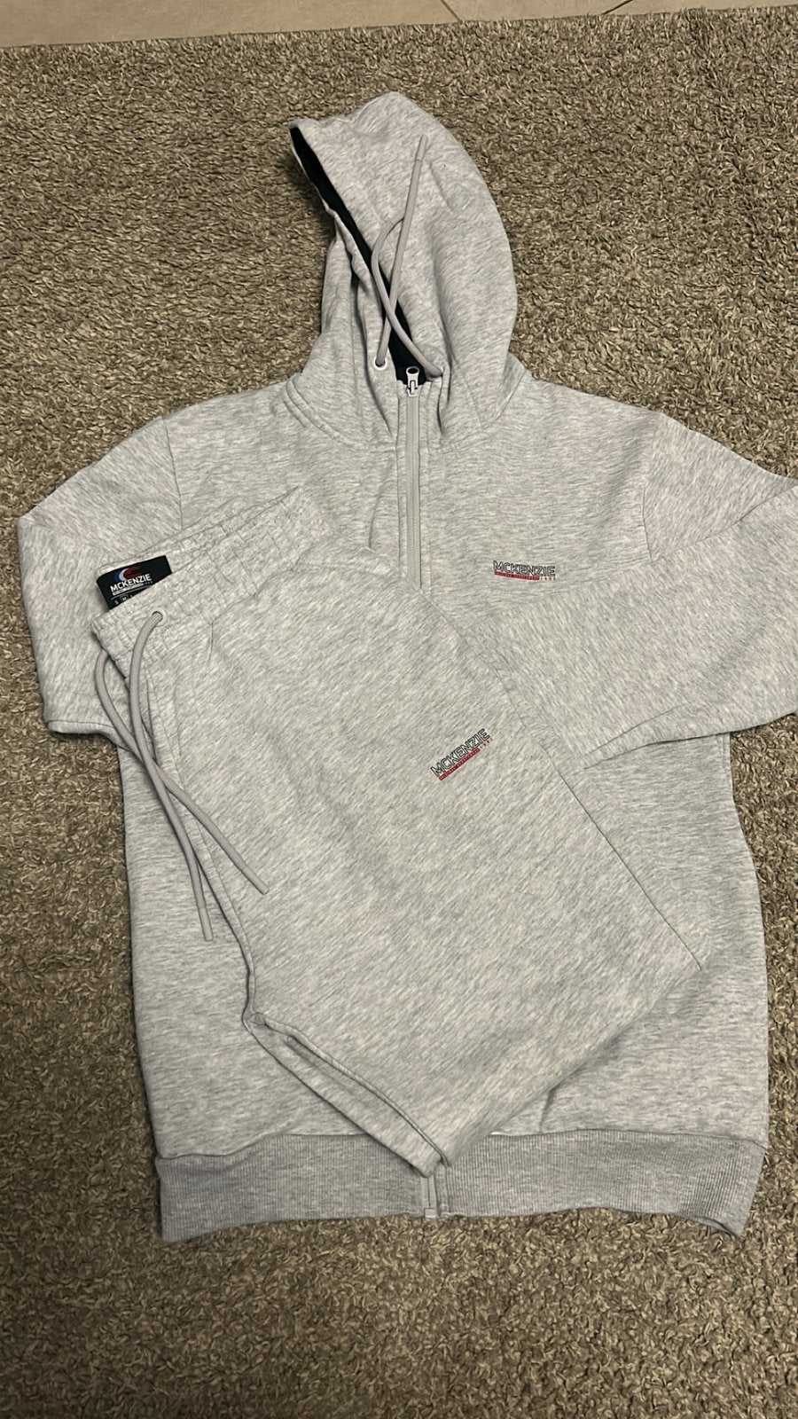 McKenzie Grijze Hoodie met Rits en Capuchon, Ophalen, Nieuw, Maat 48/50 (M), Grijs