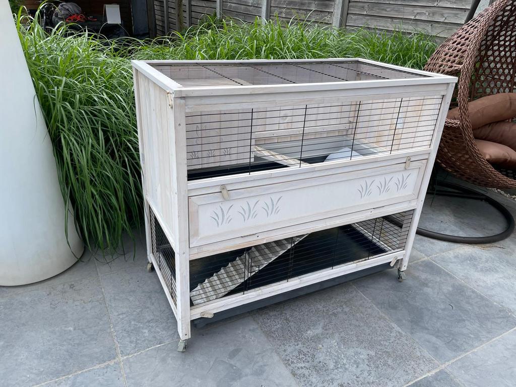 Konijnen - caviahok, Dieren en Toebehoren, Ophalen, Kooi, 90 cm of meer, Fret