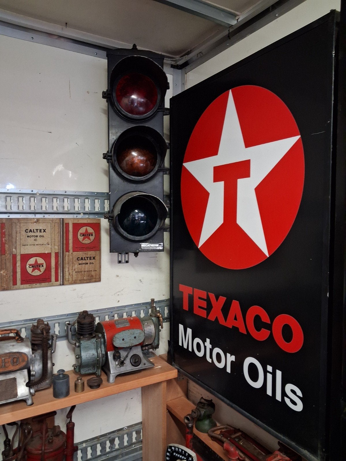 panneau lumineux texaco, Collections, Enlèvement