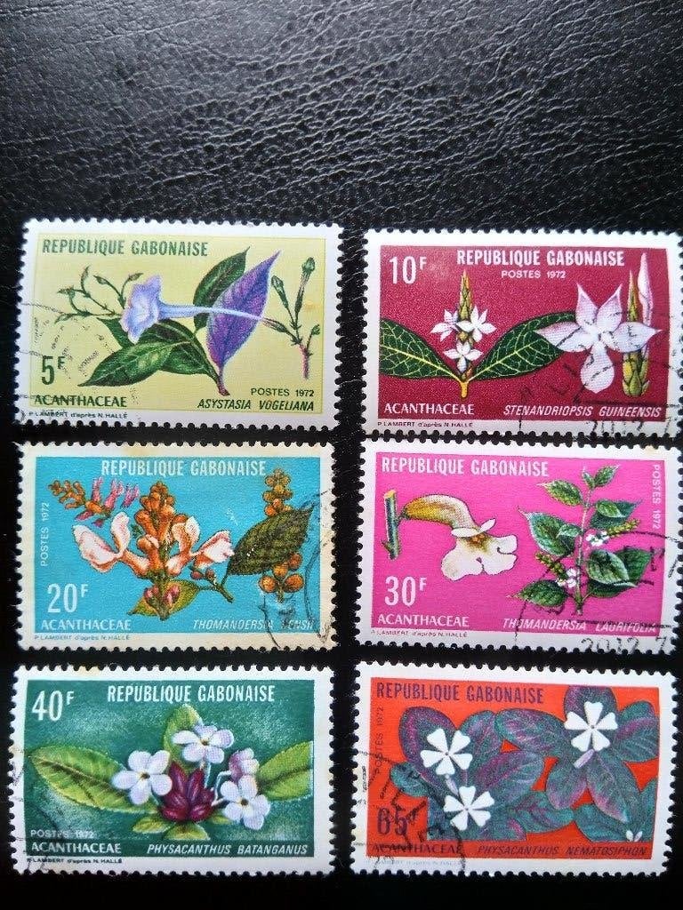 Bloemen, Gabon 1972, Verzenden, Gestempeld, Dier of Natuur