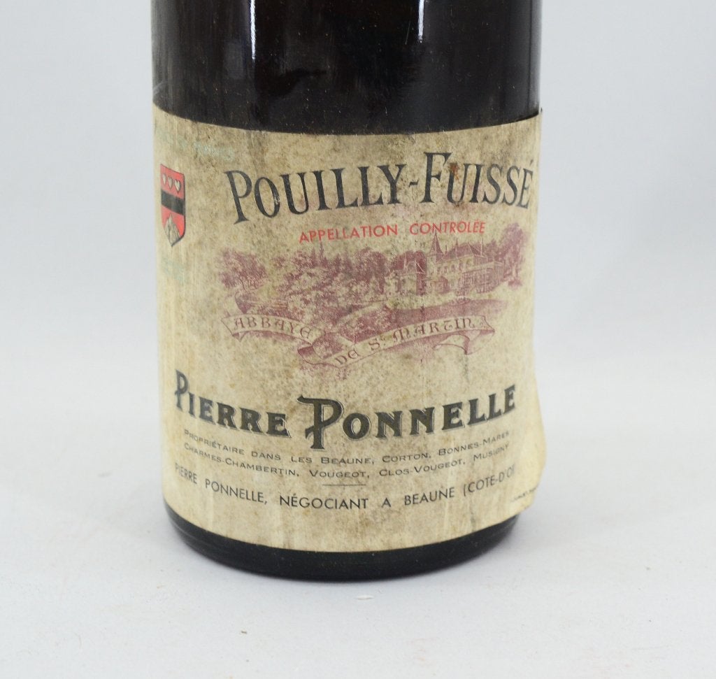 1962 Abbey St Martin - Pouilly Fuissé, Beaune. 1 fles, Gebruikt, Frankrijk, Ophalen of Verzenden, Rode wijn