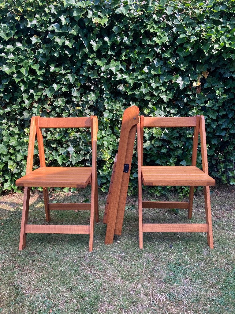Vintage houten klapstoelen, Antiek en Kunst, Ophalen