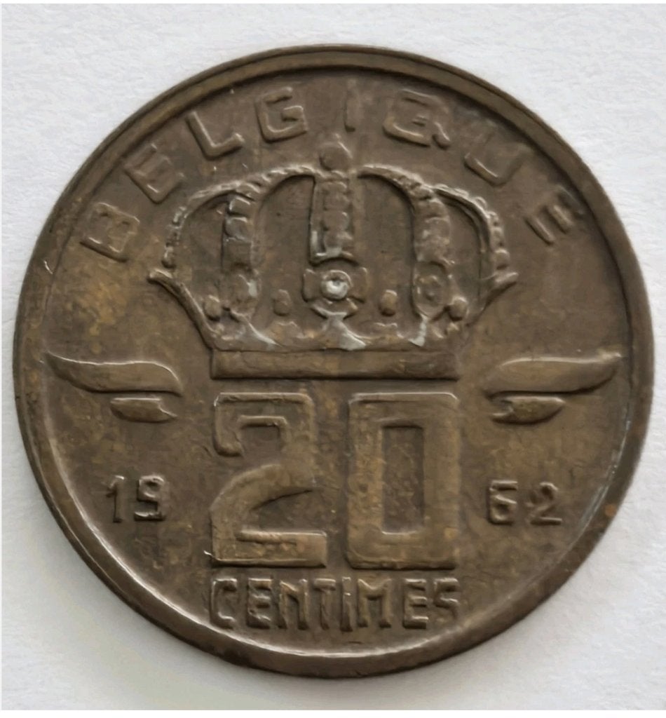 20 Centimes 1962 Franstalig - RARE, Timbres & Monnaies, Enlèvement ou Envoi, Belgique, 20 centimes, Monnaie en vrac