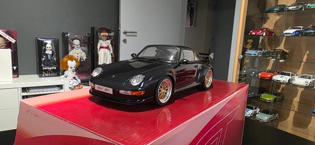 Porsche 911 GT Bleu foncé 1/18 GT Spirit, Enlèvement ou Envoi, Comme neuf, Voiture, Autres marques