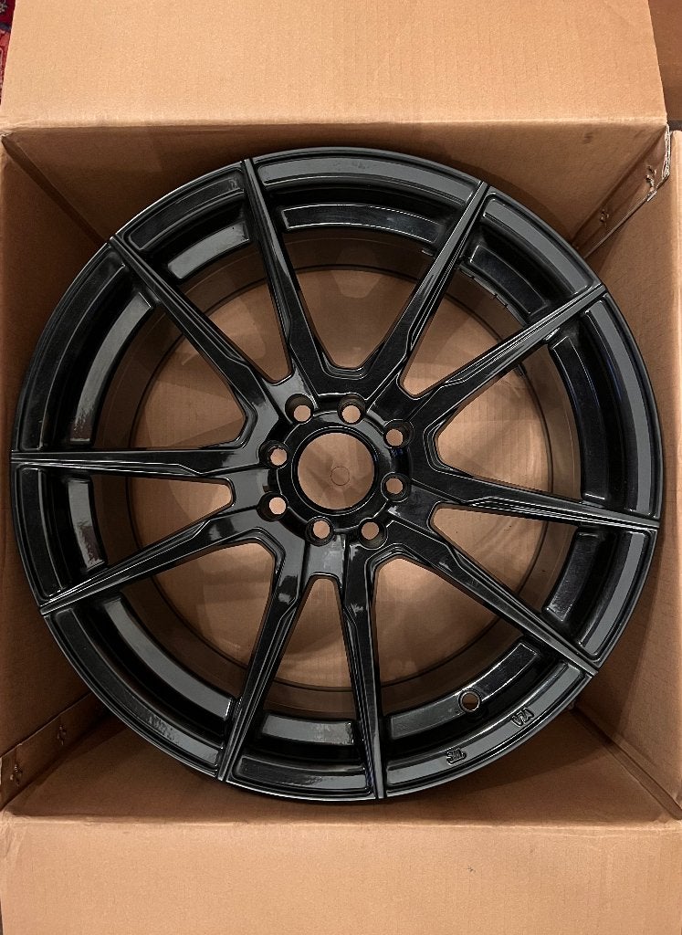 Japan Racing/ JR21 (Gloss Black)/ 17x8 ET35 4x100/114.3, Ophalen, Gebruikt, Velg(en), 17 inch