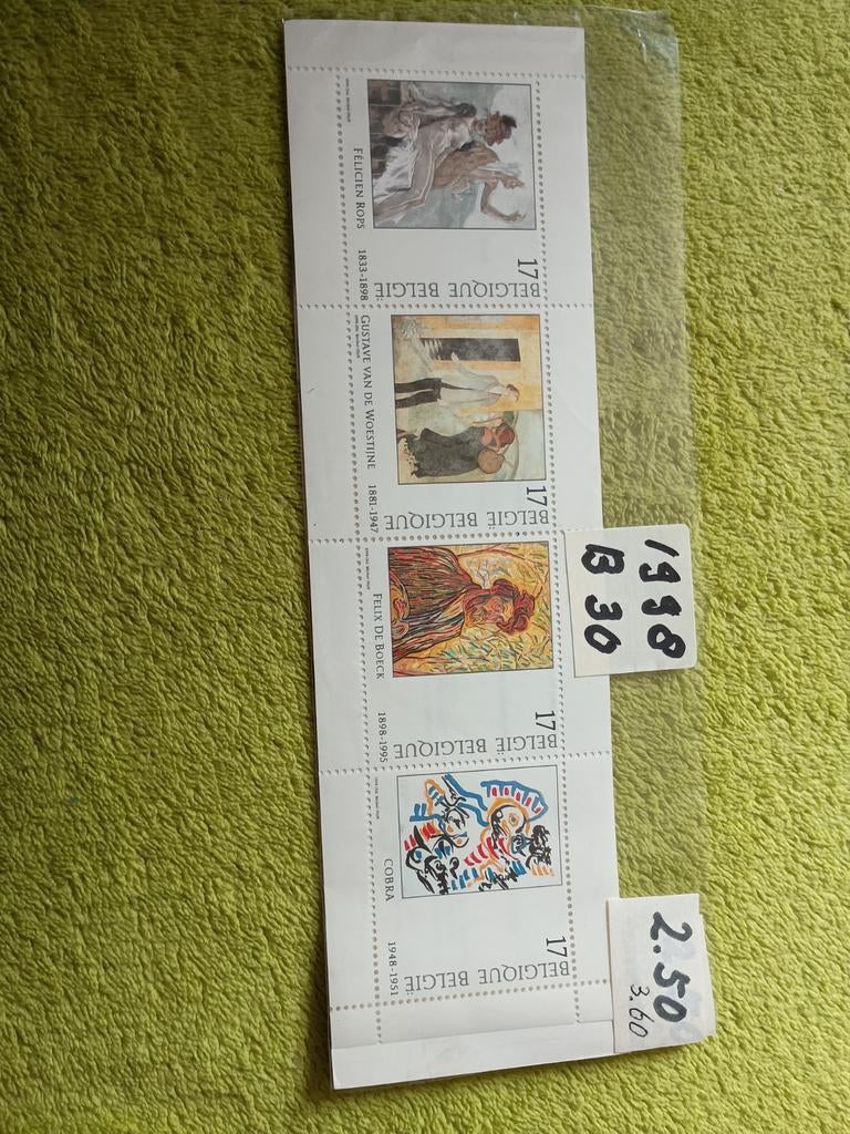 Velletje postfris . België ., Ophalen of Verzenden, Postfris
