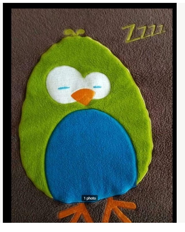 PLAID OLLY LE HIBOU, Enlèvement ou Envoi, Autres couleurs, Couverture, Comme neuf