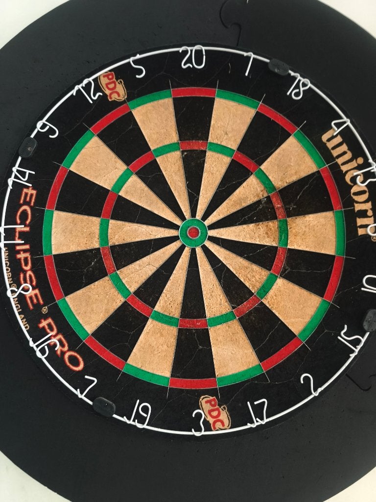 Dartsbort + shot pijlen, Sport en Fitness, Darts, Ophalen, Zo goed als nieuw, Dartbord met pijlen