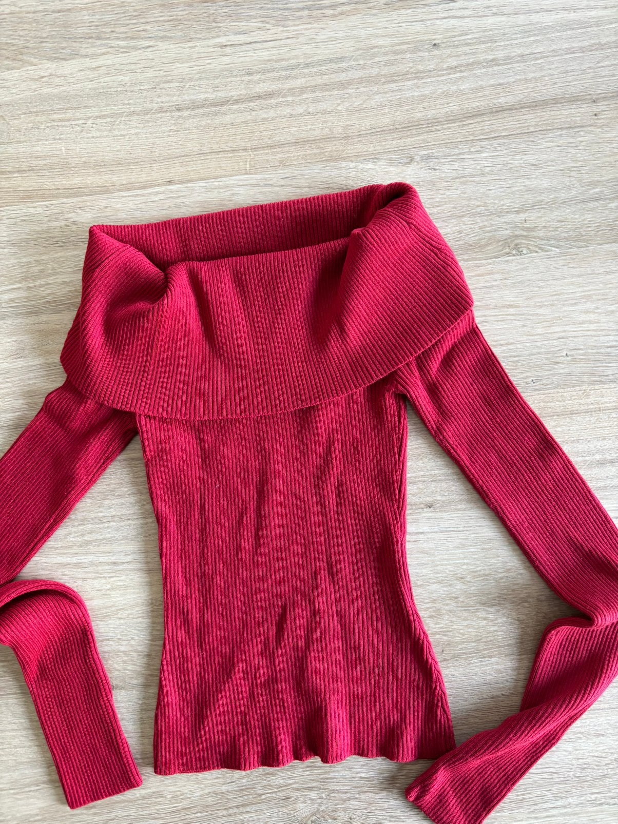 Bordeauxrode longsleeve H&M xxs. Nieuw. (Doos 1), Enfants & Bébés, Enlèvement ou Envoi, Neuf, Fille, Chemise ou À manches longues
