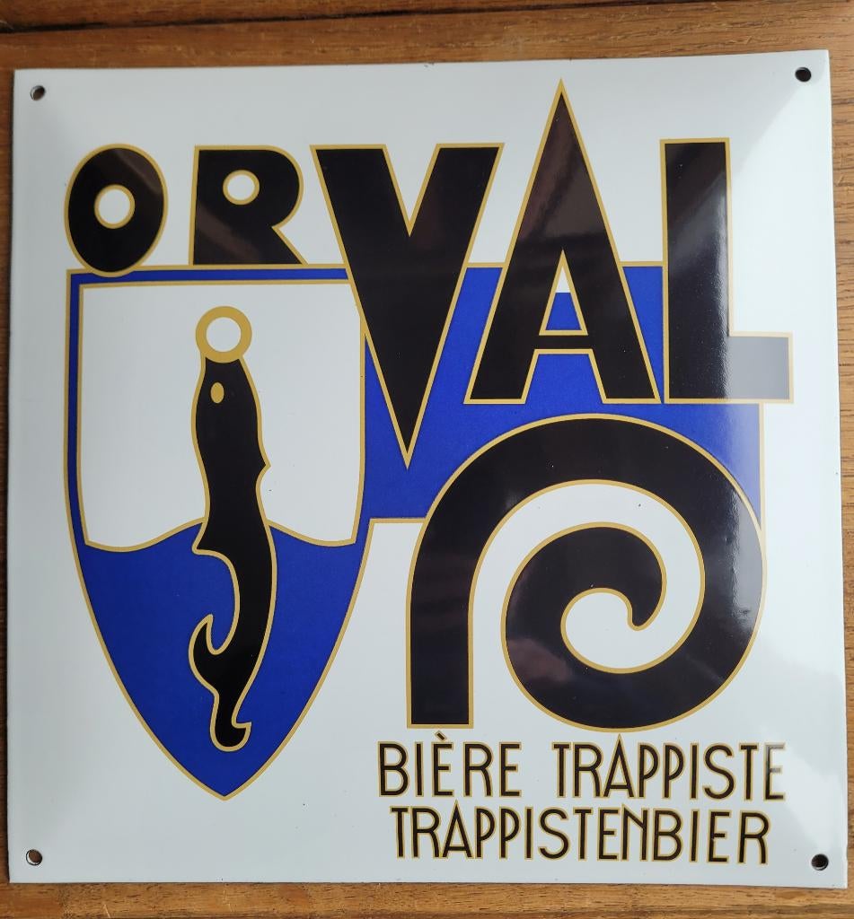 Mooi geëmailleerd bord van ORVAL 30x30, Ophalen of Verzenden