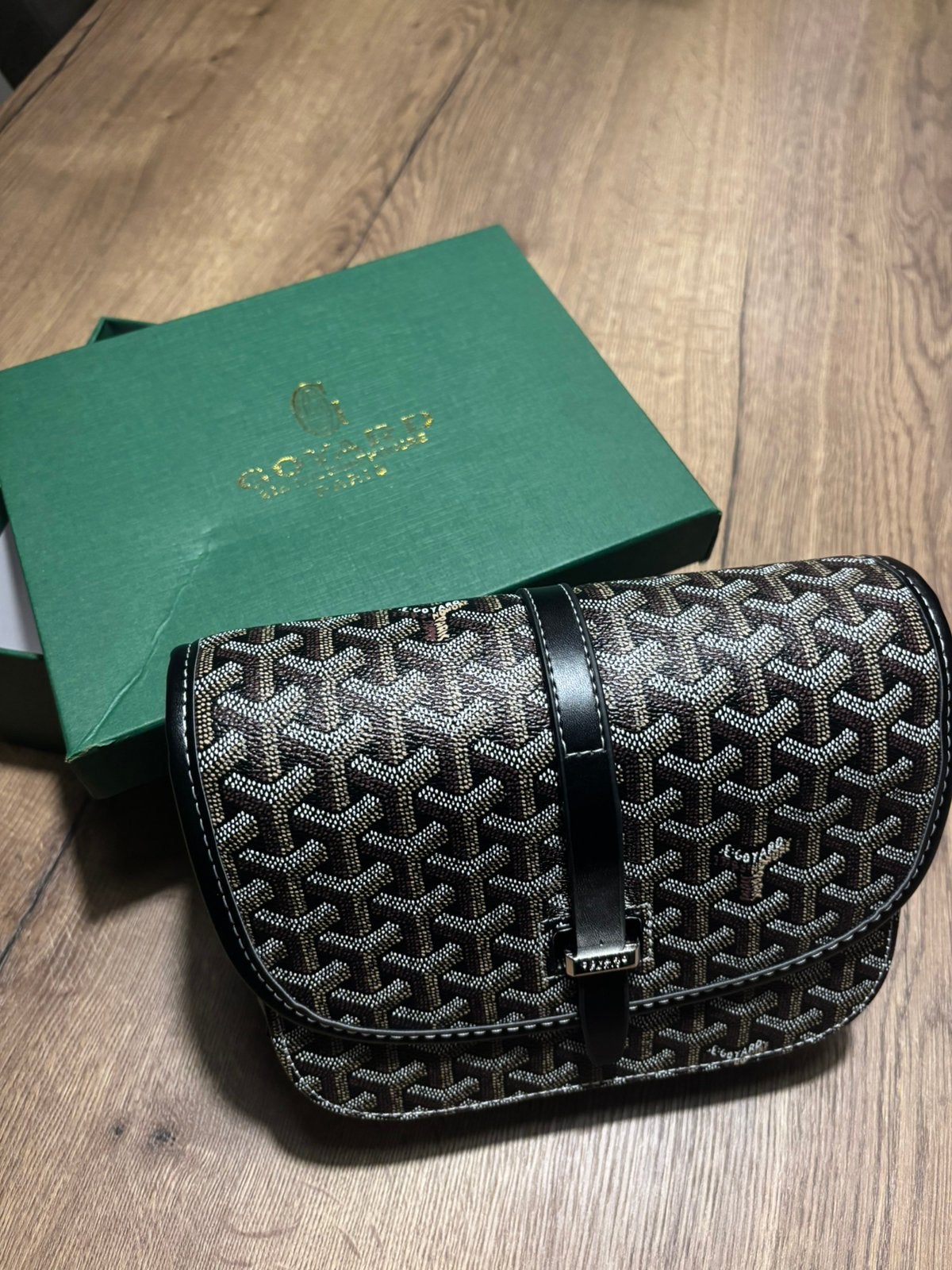 Zwarte Goyard Messenger Bag, Enlèvement ou Envoi, Comme neuf, Noir