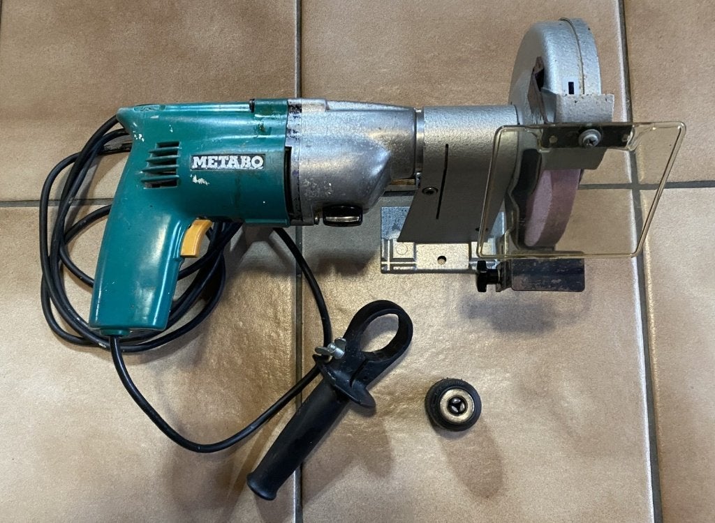 Foreuse Metabo Vintage + Touret à meuler Metabo Vintage, Enlèvement ou Envoi, Utilisé