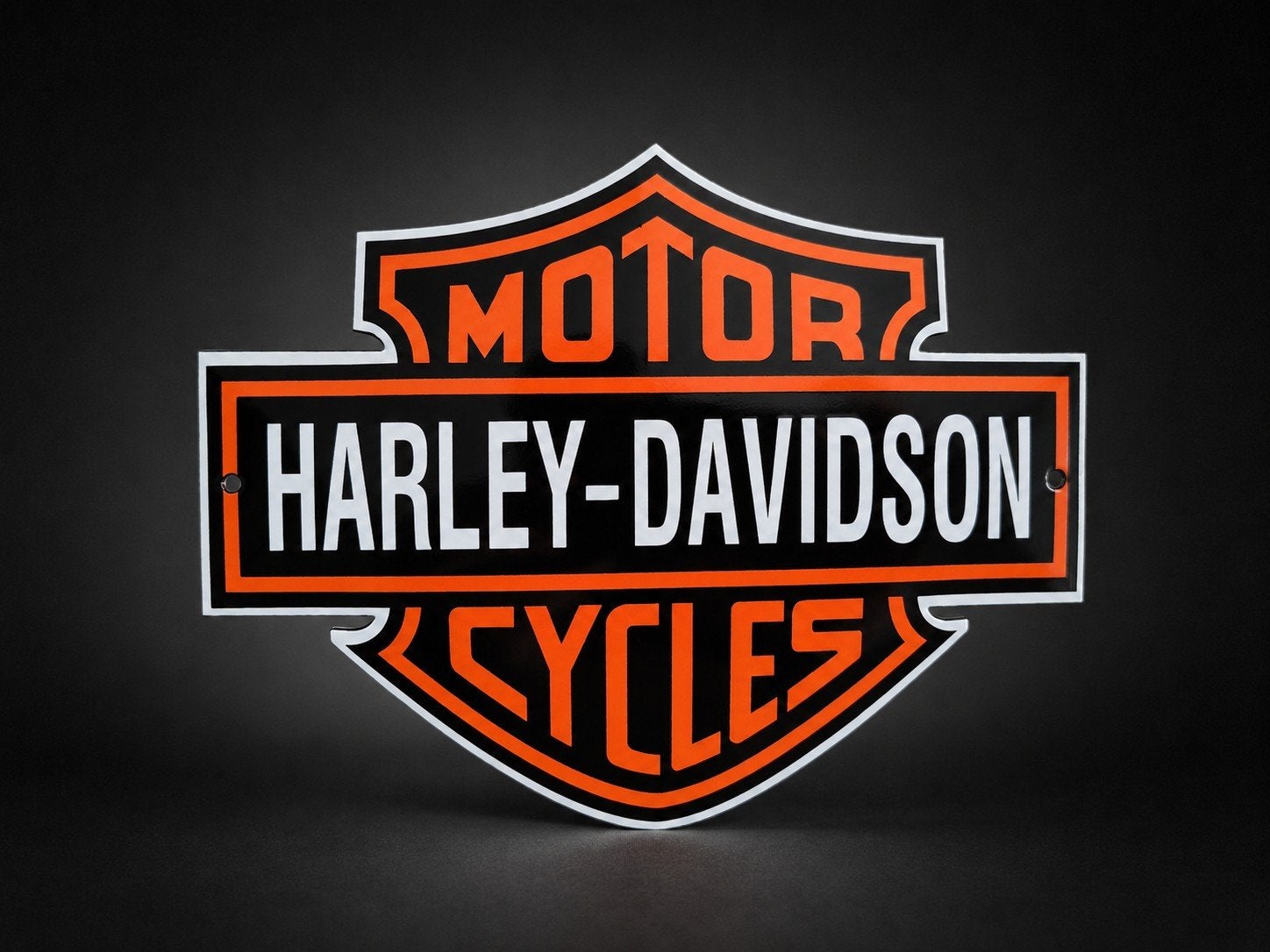 Geëmailleerde plaat van Harley Davidson, Ophalen of Verzenden, Zo goed als nieuw, Reclamebord