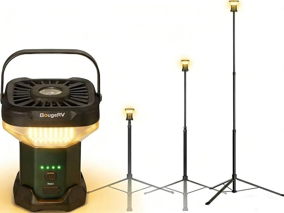 BougeRV CL03 campinglamp met statief – nieuw & ongebruikt, Caravans en Kamperen, Ophalen of Verzenden, Nieuw