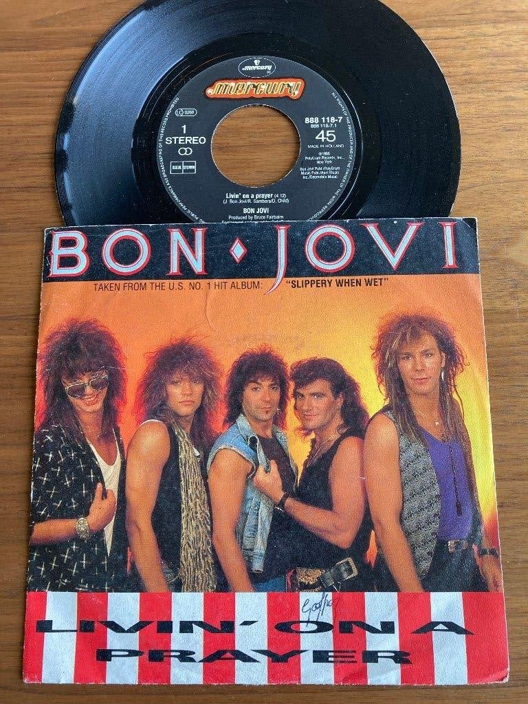Bon Jovi – Livin' On A Prayer, Ophalen of Verzenden, 7 inch, Rock en Metal