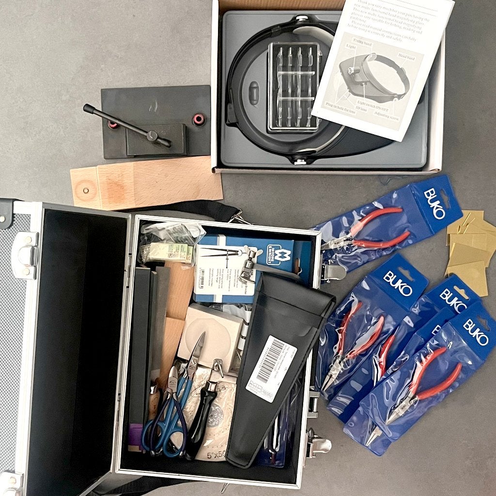 Goudsmid- en juweliergereedschap — licht gebruikt, Doe-het-zelf en Bouw, Gereedschap | Handgereedschap, Zo goed als nieuw, Ophalen