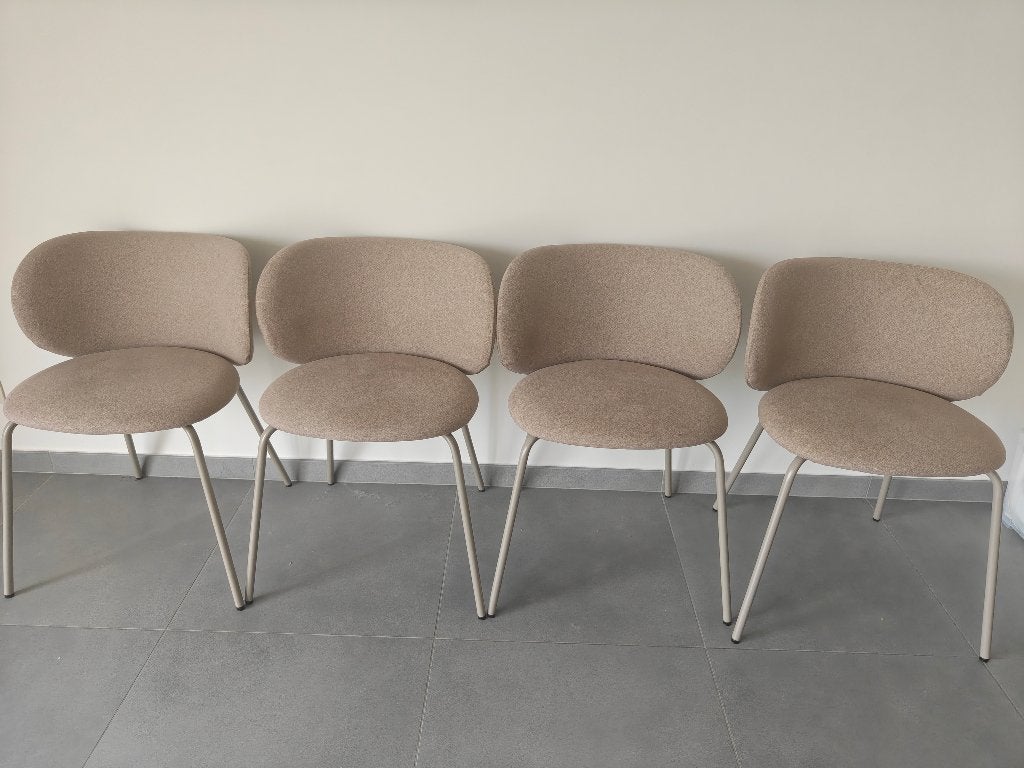 4x Chaise de salle à manger Ikea KRYLBO beige foncé, Maison & Meubles, Gris, Comme neuf, Enlèvement, Quatre