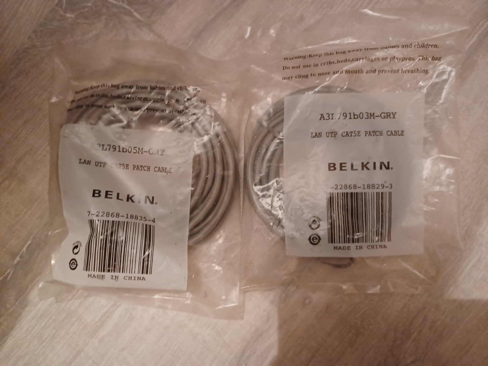 2x LAN UTP CAT5E PATCH CABLE Belkin, Ophalen of Verzenden