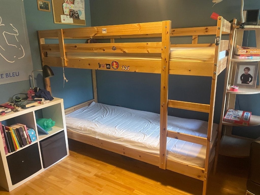 Stapelbed kinderen ikea, Ophalen, 85 tot 100 cm, Zo goed als nieuw, Hoogslaper of Stapelbed