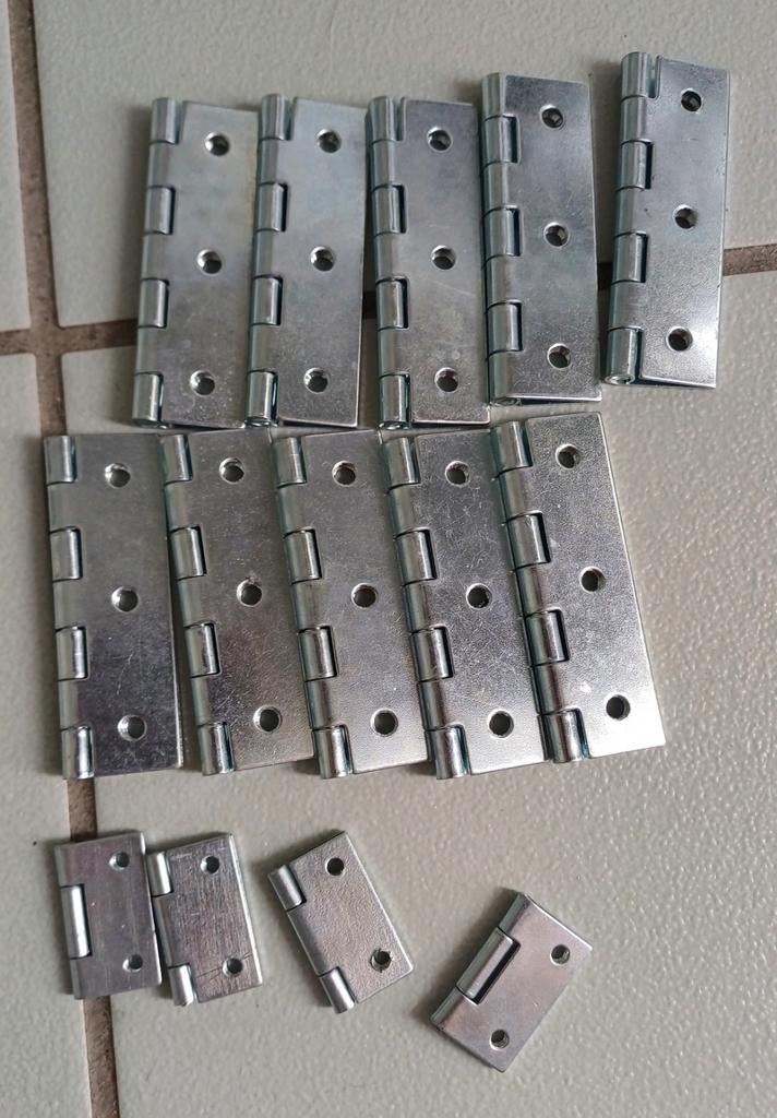 Lot de 10 longue + 4 petites charnière de cher brico, Bricolage & Construction, Enlèvement, Neuf, Charnière