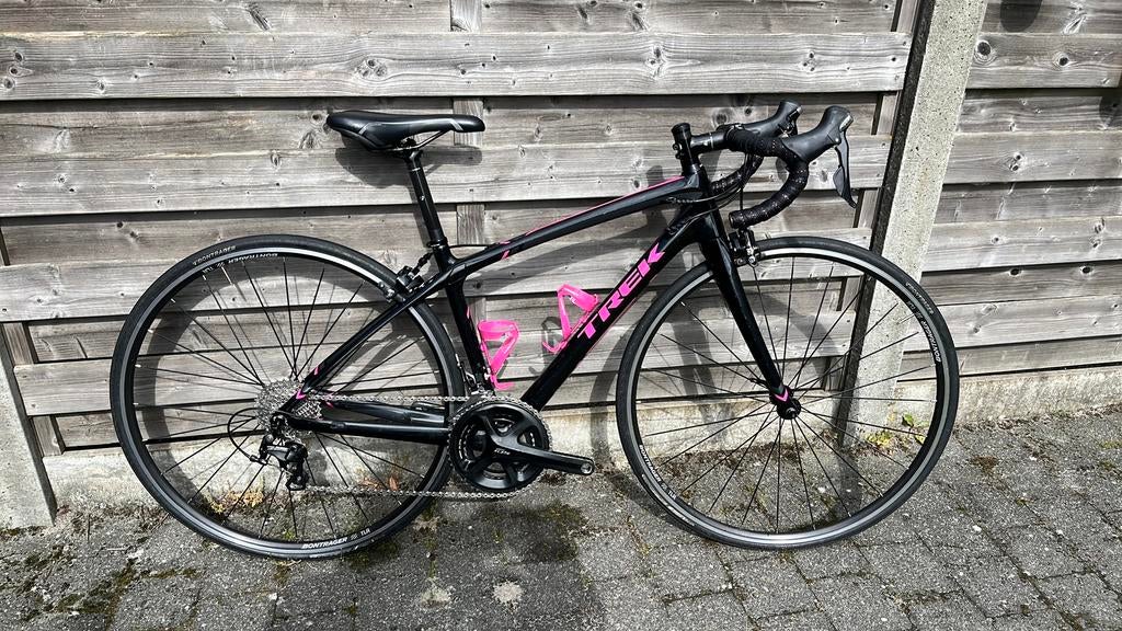 Roze koersfiets Trek maat xs voor dames, Ophalen, Gebruikt