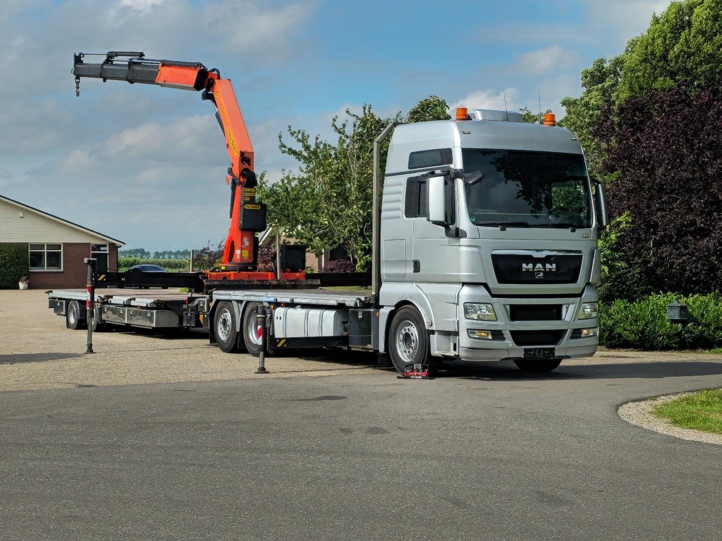 MAN TGX 26.400 camion-grue 6x2 ! palfinger 34tm ! téléco, Achat, Entreprise, 2 places, Boîte manuelle