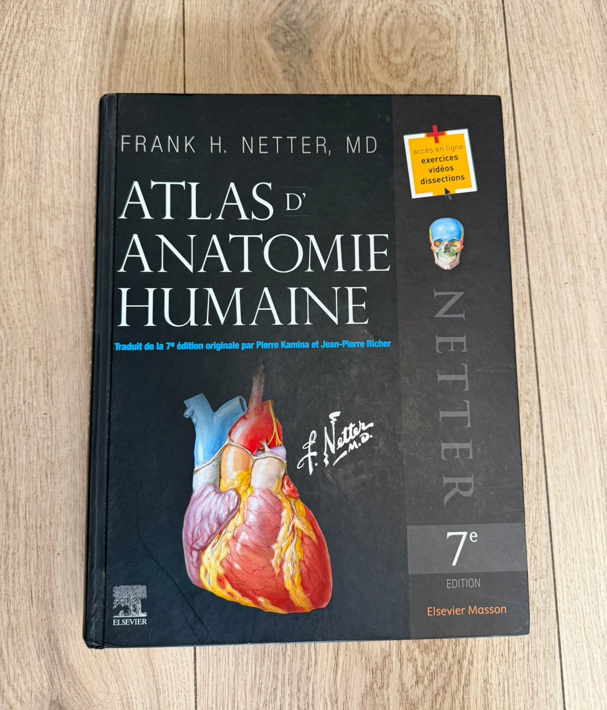 Atlas d’anatomie + squelette, Livres, Enlèvement, Utilisé
