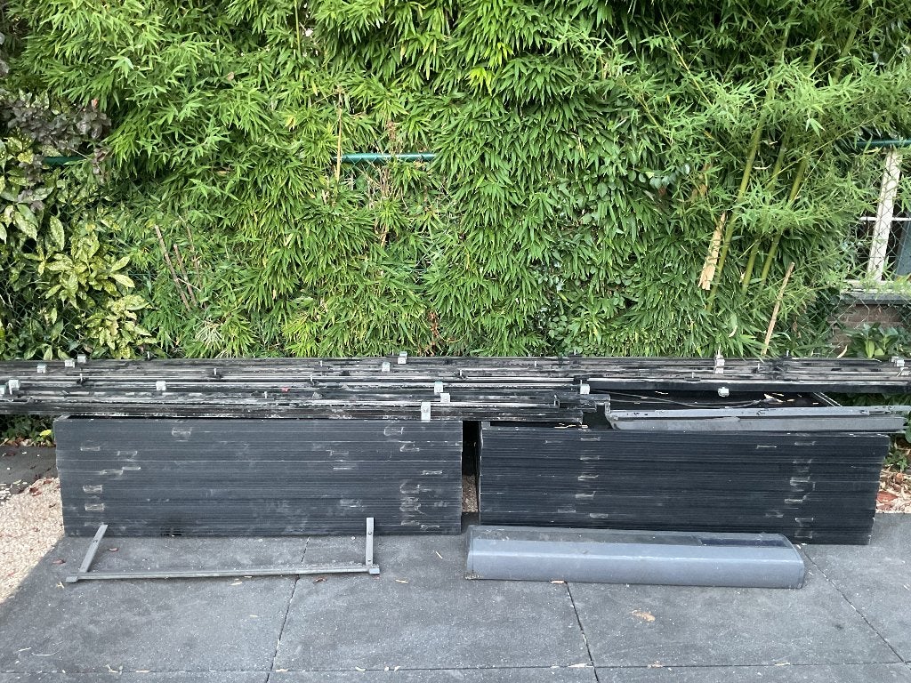 24 zonnepanelen + 5 kW omvormer, Doe-het-zelf en Bouw, Ophalen, Gebruikt, Compleet systeem