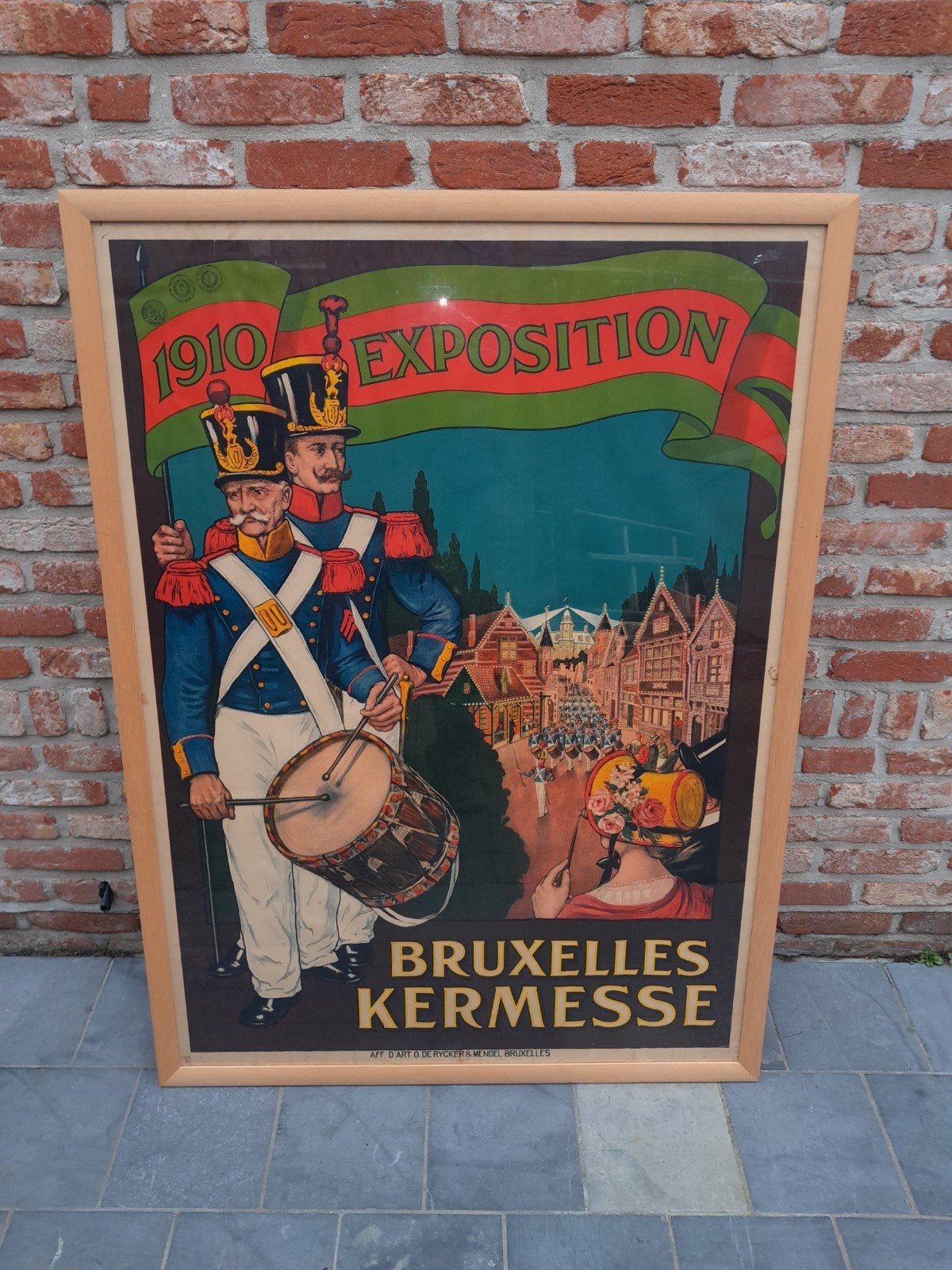prachtige oude affiche brussel, Verzamelen, Ophalen