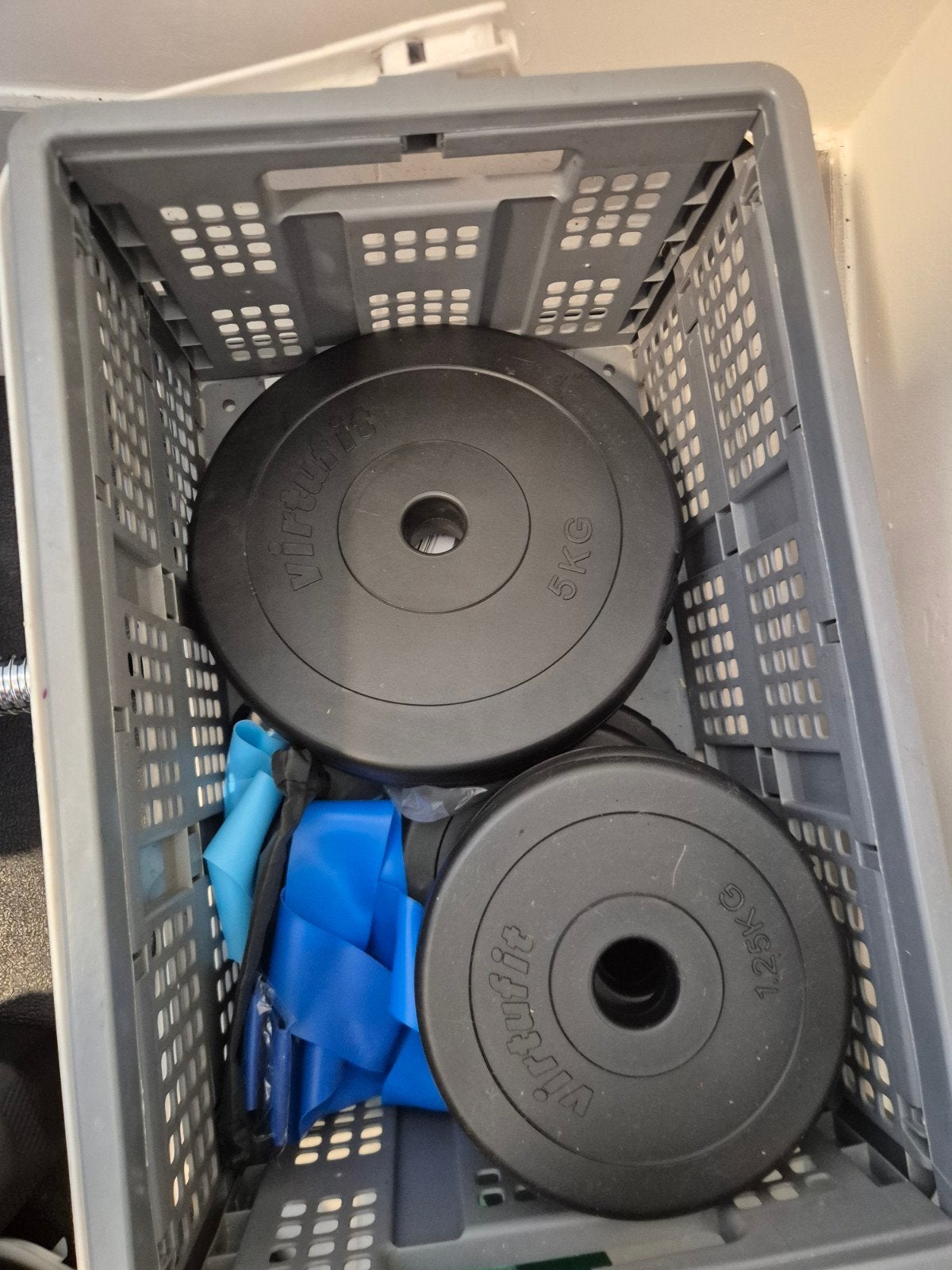 Plates en barebell, Sport en Fitness, Fitnessmaterialen, Ophalen, Zo goed als nieuw, Halterstangen
