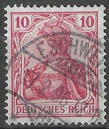 Duitsland 1905-1913 - Yvert 84 - Germania 10 p. (ST), Verzenden, Gestempeld