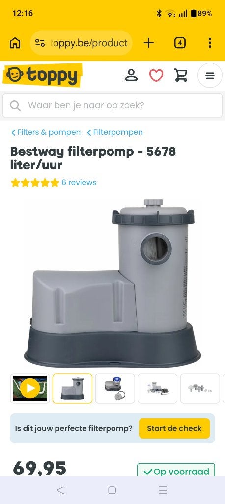 BESTWAY FILTERPOMP, Ophalen of Verzenden, Nieuw, Zwembadpomp