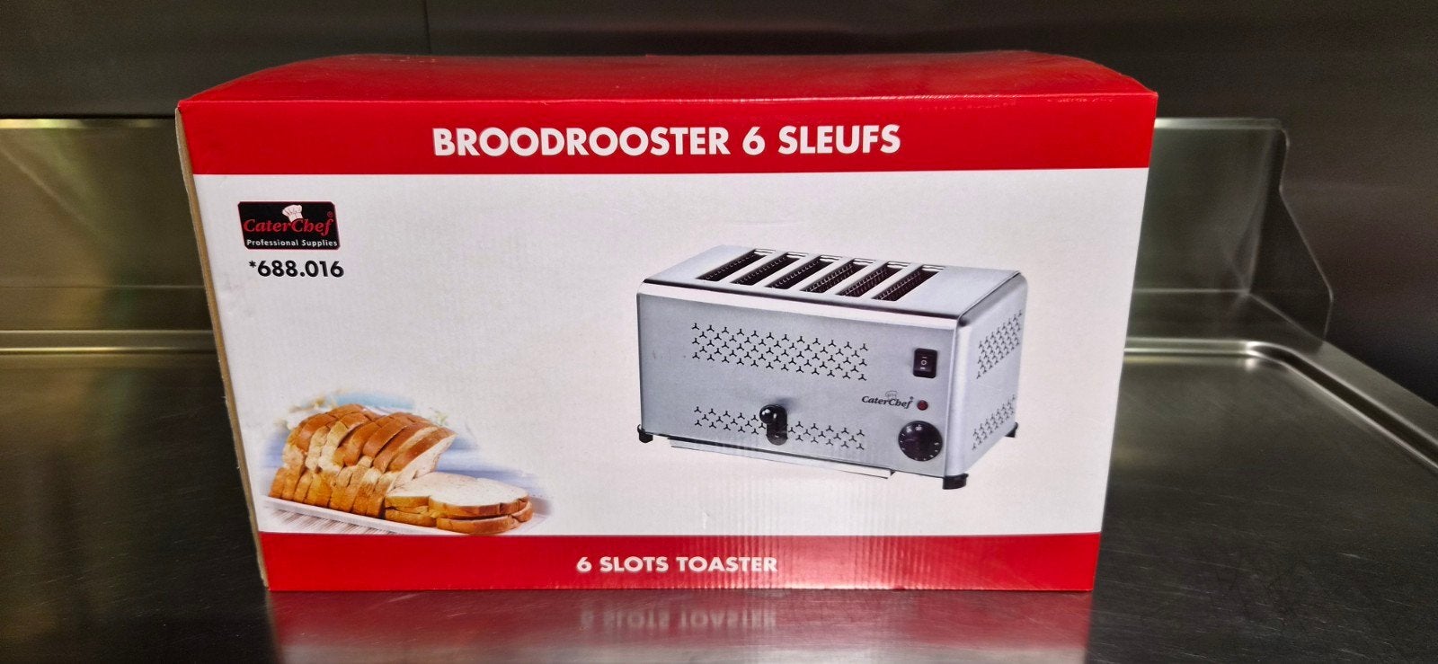 Grille pain professionnel Caterchef, Electroménager, Enlèvement ou Envoi, Neuf, Ramasse-miettes amovible