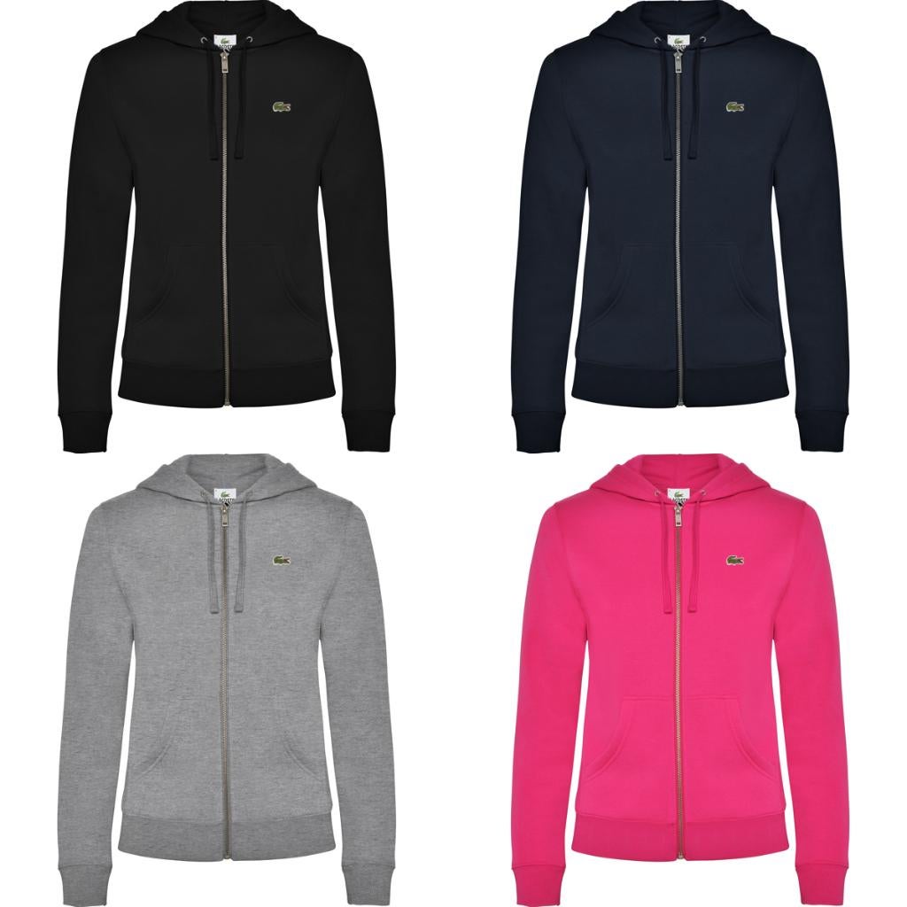 Lacoste Hoodie Rits Dames 4 kleuren S,M,L,XL,2XL Nieuw, Overige kleuren, Verzenden, Maat 46/48 (XL) of groter, Nieuw