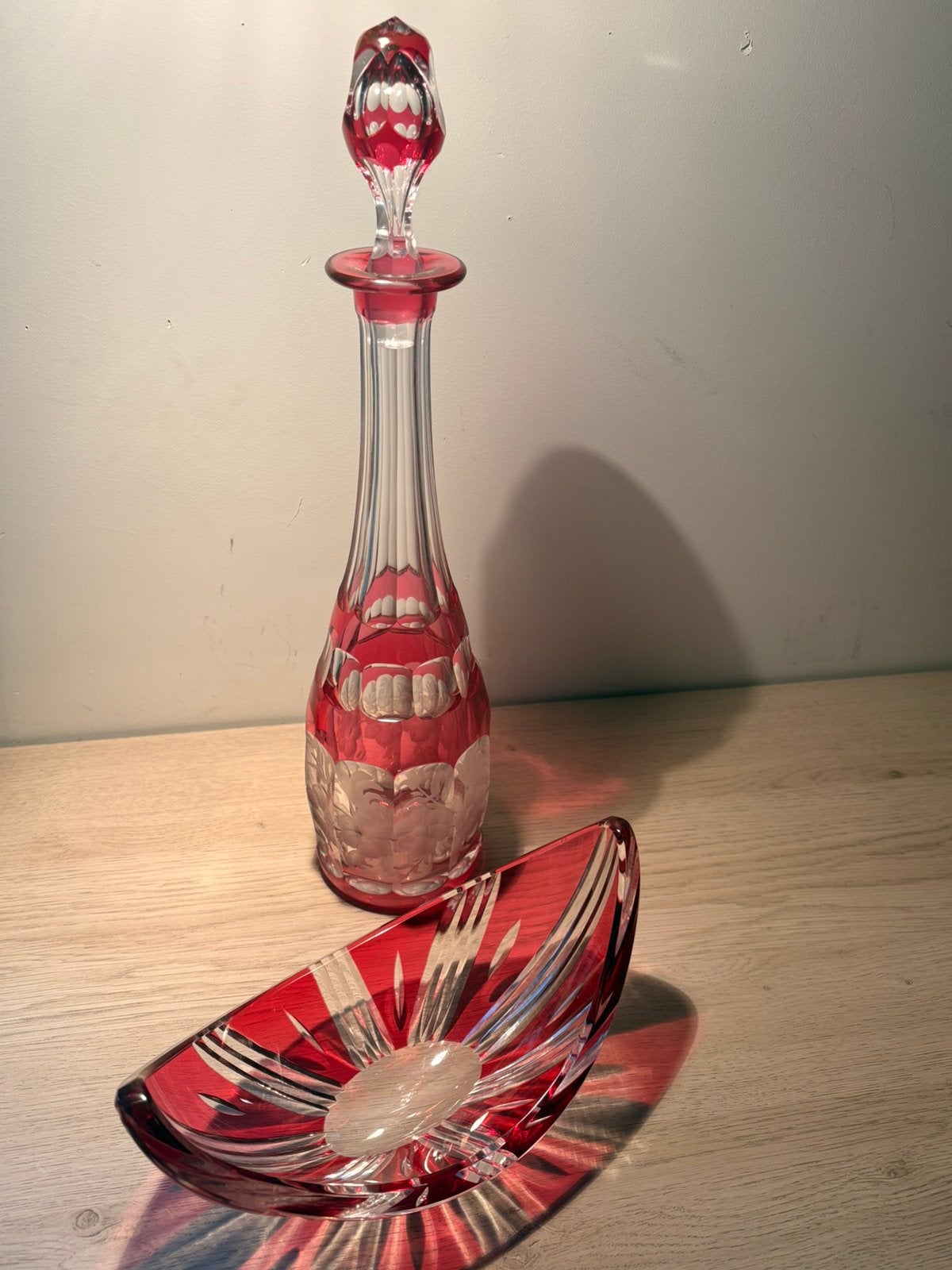 Carafe + bol Val Saint Lambert, Antiquités & Art, Enlèvement ou Envoi