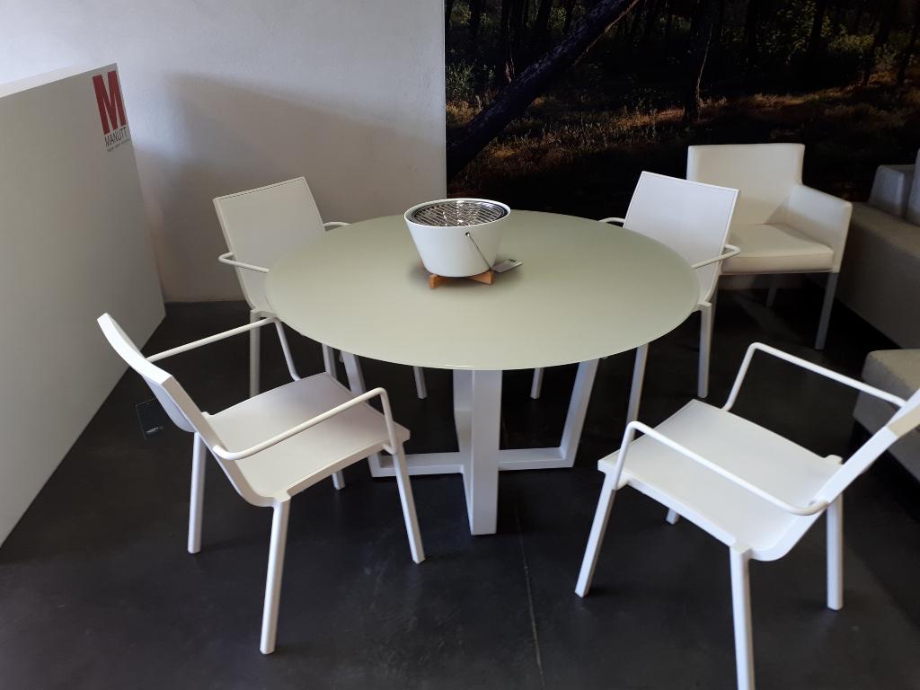 set van  4 tuinstoelen Manutti letto alu stoel wit, Tuin en Terras, Ophalen of Verzenden, Nieuw, Aluminium, Stapelbaar