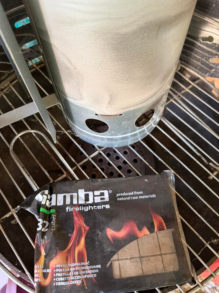 Barbecook + rooster + zak kolen + quickstart|quickstop, Tuin en Terras, Ophalen, Gebruikt