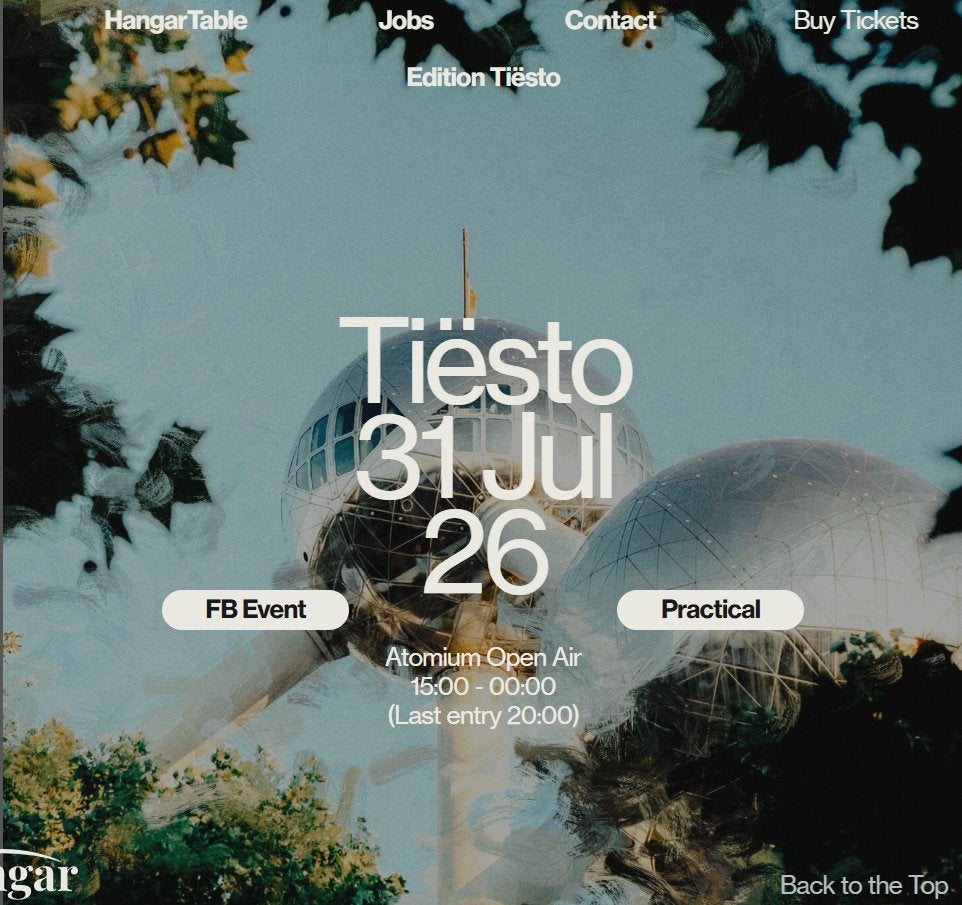 Concert Tiësto 31/07 Atomium 2 tickets 80€, Deux personnes, Juillet