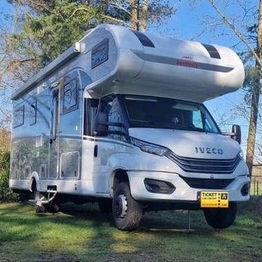 Dethleffs globetrotter xxla 9000-2EB titanium, Automaat, Alkoof, Luifel, Roue de secours