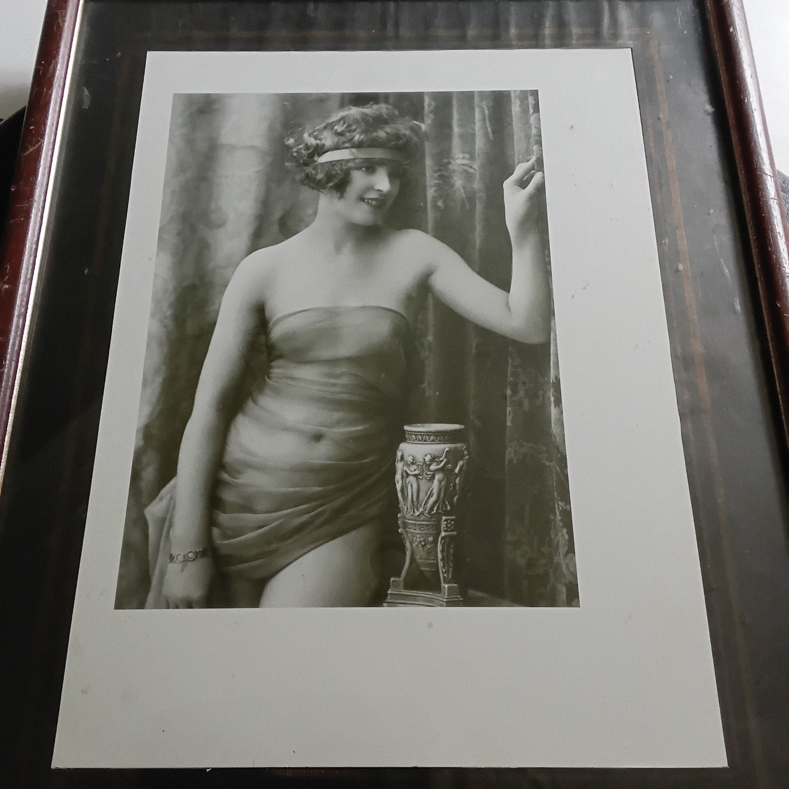 Affiche poster antiek 1920 cadre sous verre 1920, Antiquités & Art