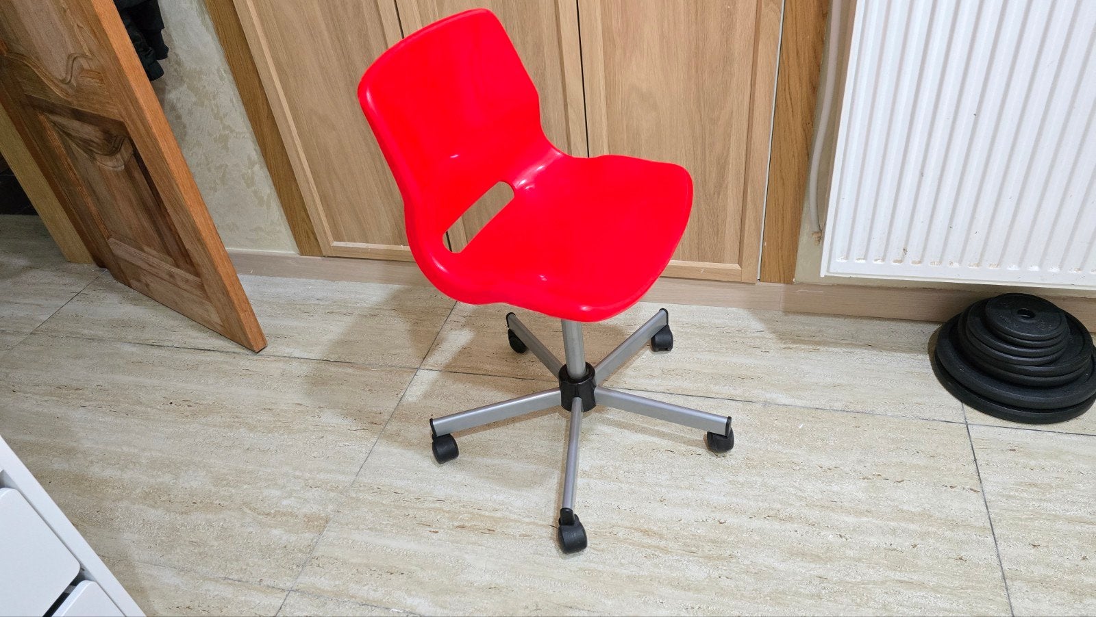 met en vente une chaise de bureau ou chaise de travail IKEA, Maison & Meubles, Enlèvement ou Envoi, Rouge, Chaise de bureau