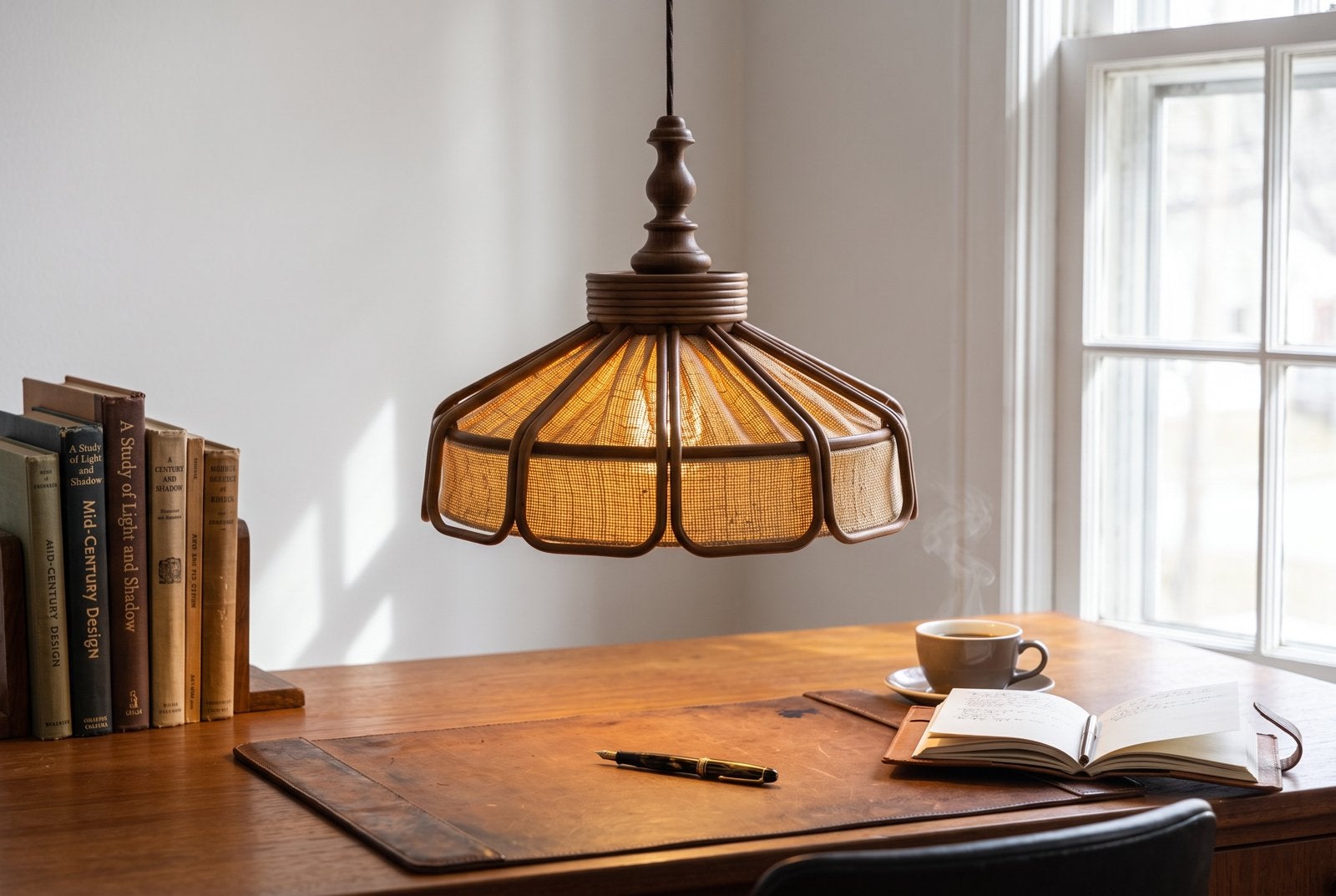lampe/lustre vintage en bois des années 1960, Antiquités & Art, Antiquités | Éclairage, Enlèvement
