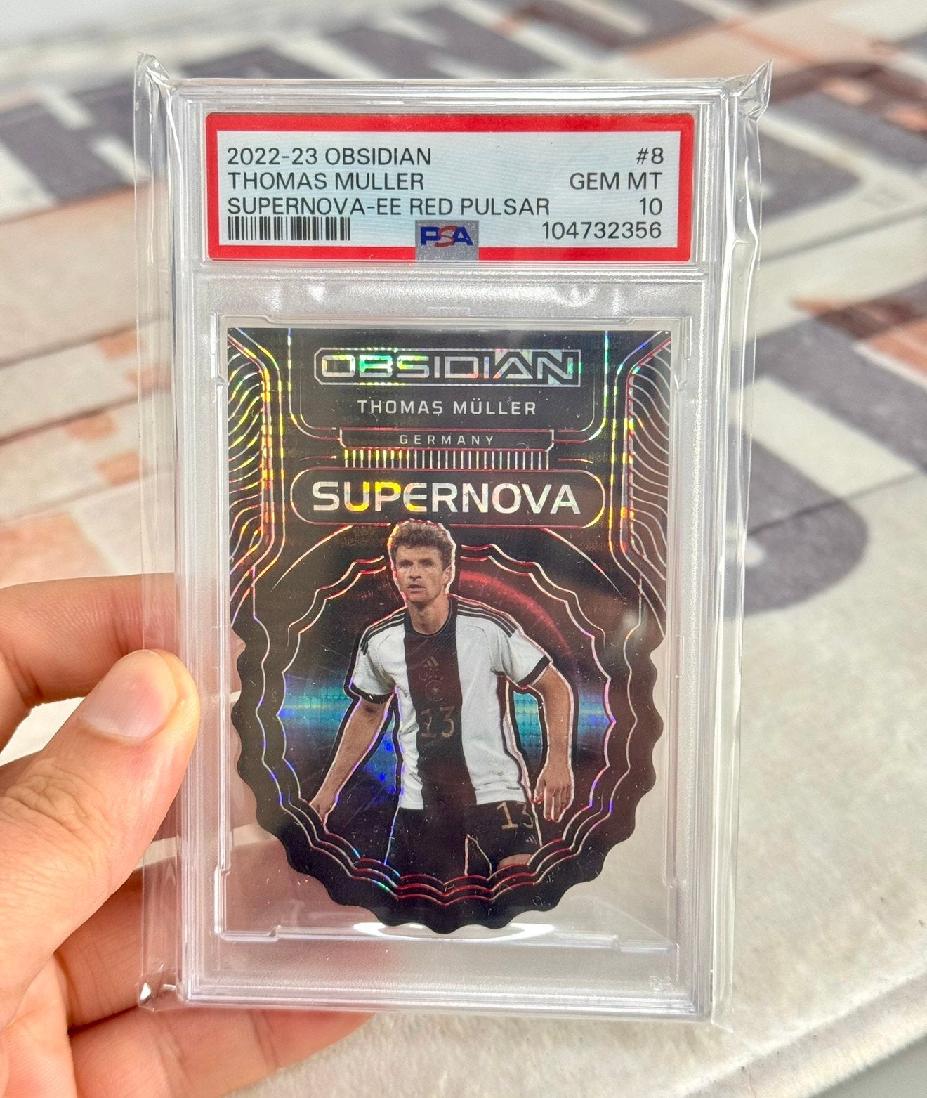 22-23 OBSIDIAN THOMAS MULLER SUPERNOVA-EE RED PULSAR psa-10, Ophalen of Verzenden, Nieuw, Spelerskaart