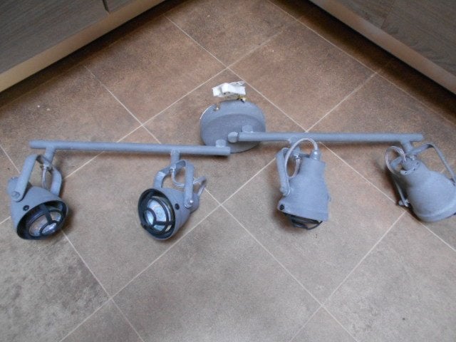 Plafonnier avec 4 spots LED, Enlèvement ou Envoi, LED, Comme neuf, Métal