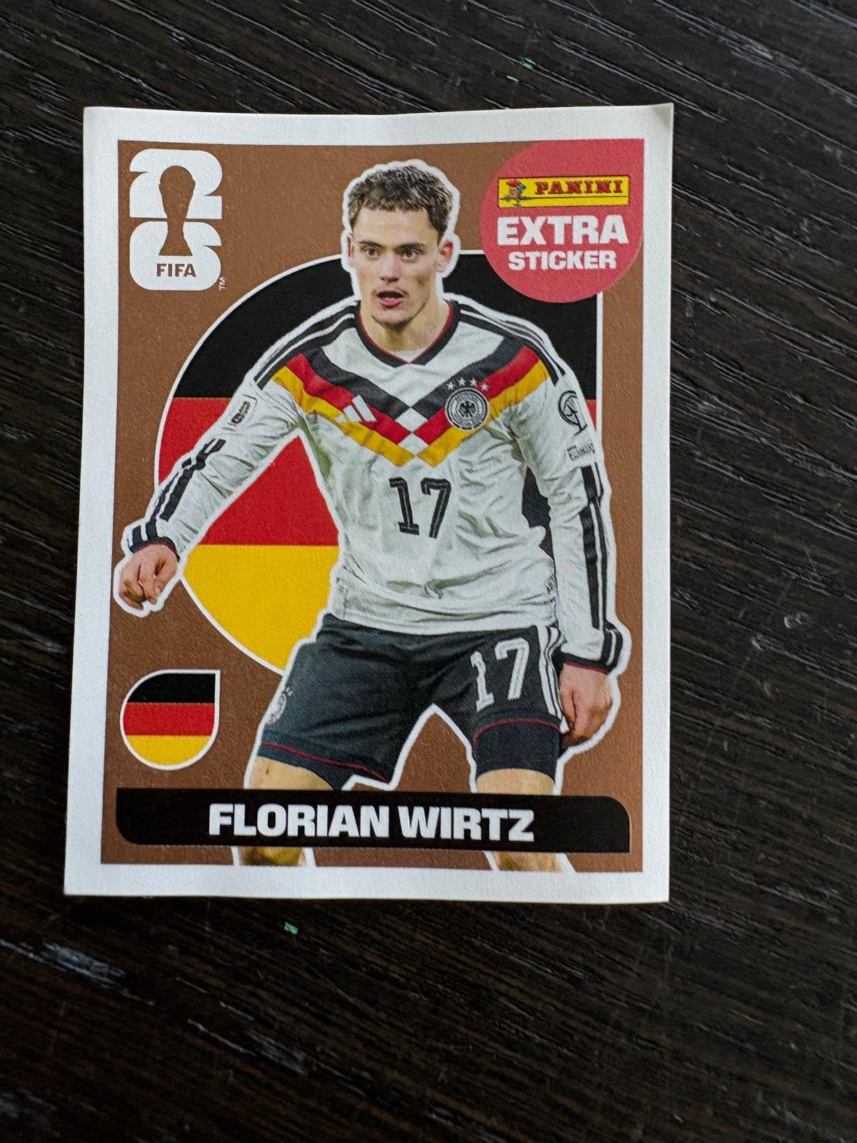 Extra sticker panini Florian Wirtz, Ophalen of Verzenden, Zo goed als nieuw