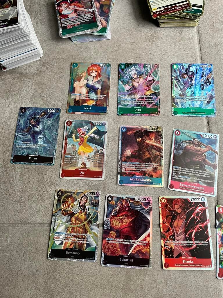 Lot One Piece TCG 322 cartes SR / AA /  / Leaders / Foil, Hobby en Vrije tijd, Verzamelkaartspellen | Overige, Ophalen of Verzenden