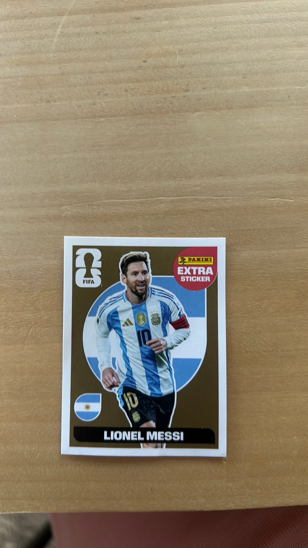 Gouden messi panini wk voetbal kaart 2026, Ophalen of Verzenden, Nieuw, Sticker